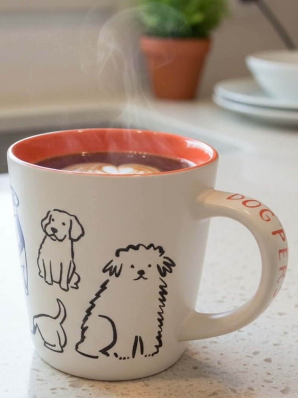 Opalhouse Dog Person 16 oz Coffee Tea Mug Anthropologie Style